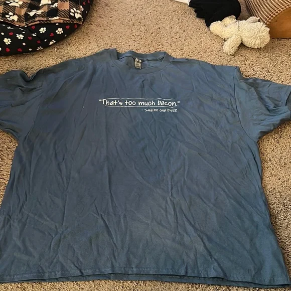 Funny “That’s Too Much Bacon” T-Shirt - Picture 1 of 3
